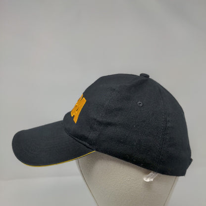 NRA Strapback Hat Black One Size Adjustable Embroidered American Flag