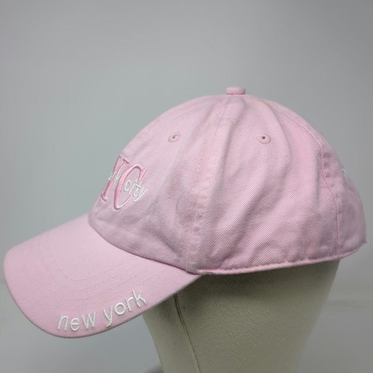Cobra Baseball Cap Pink One Size NYC New York City Hat Slideback Embroidered