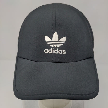 Adidas Strapback Hat Black OSFA Adjustable Lightweight 3-Stripes 6 Panel