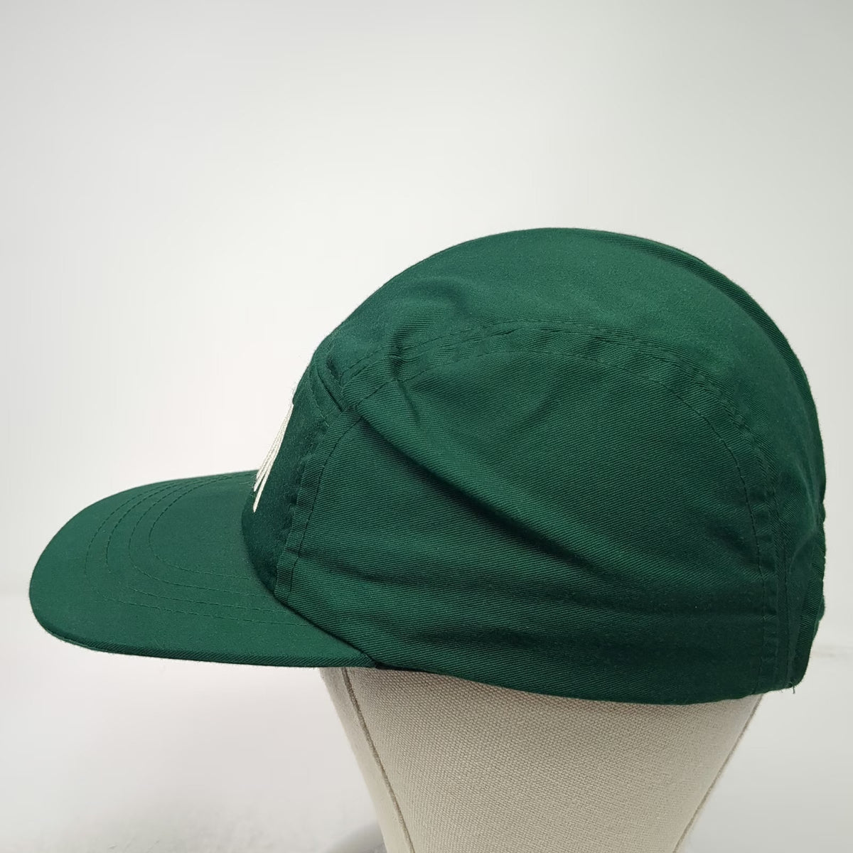 SISTA Embroidered 5 Panel Green Hat One Size Slideback Flat Bill Camper Cotton