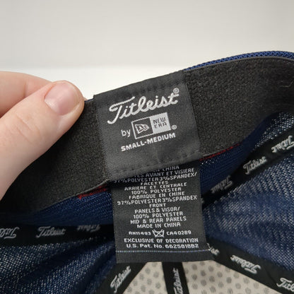 Titleist Fitted Mesh Back Hat Blue Small-Medium Embroidered New Era