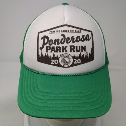 OTTO Trucker Hat Green One Size Ponderosa Park Run 2020 Payette Lakes Ski Club