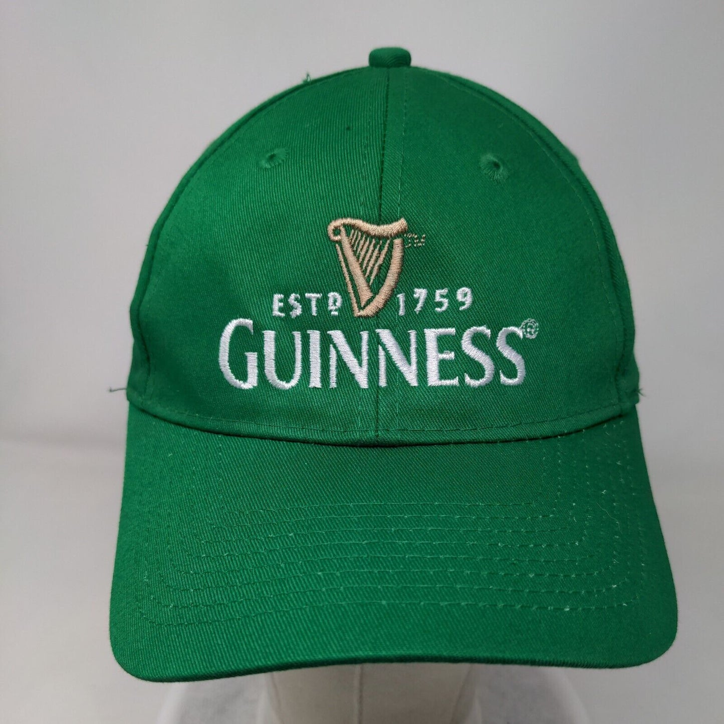 Guinness Estd 1759 Strapback Hat Green One Size Embroidered Adjustable