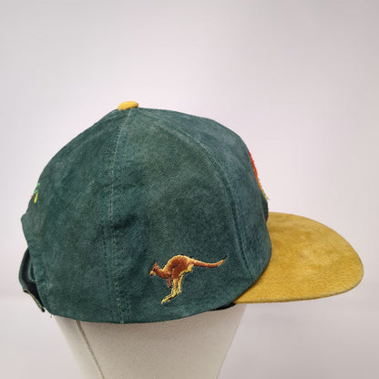 Perth Western Australia Green Baseball Cap One Size Leather Suede Hat Koala Swan