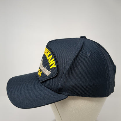 USS Oriskany CV-34 Snapback Hat Blue One Size Solid Embroidered Patch
