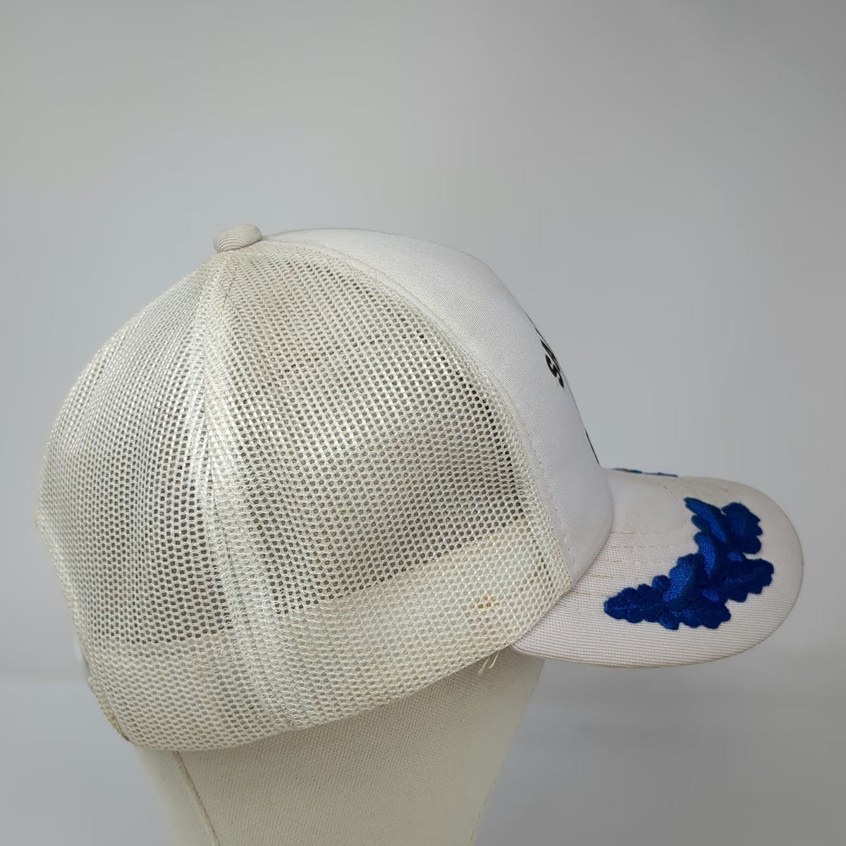 Headwear II Chevron Salt Lake Refinery 40 Years Trucker Hat White One Size Mesh