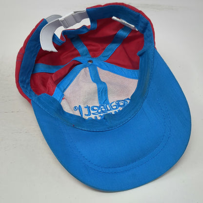 Xcaret Mexico Baseball Cap Red Blue One Size Side Pocket Embroidered Travel Hat