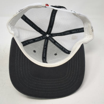 Troll Co. Clothing Trucker Hat Gray One Size Mesh Support Blue Collar Snapback