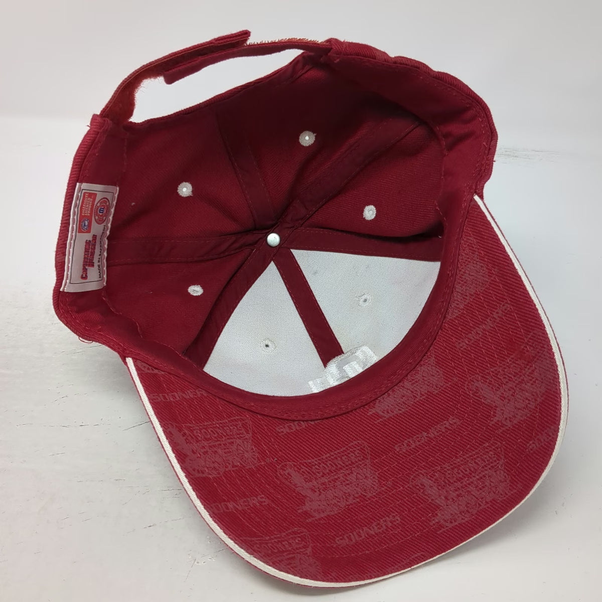 Oklahoma Sooners NCAA Captivating Headgear Red Cap One Size Allover Print Hat