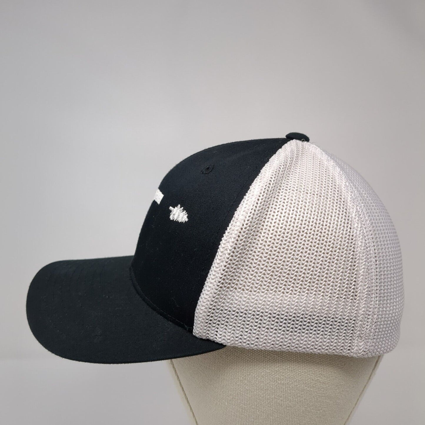 Idaho Gun Fitted Mesh Back Trucker Hat Black One Size Flexfit Yupoong