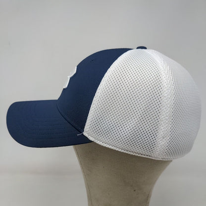 Under Armour Golf Men's Fitted Mesh Back Hat Blue White L-XL Embroidered Logo