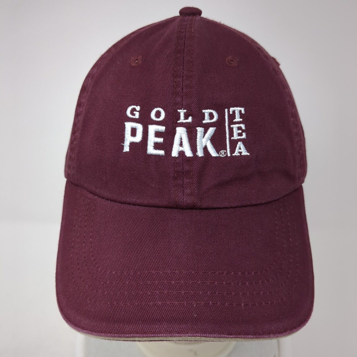 Gold Peak Tea Strapback Baseball Cap Red One Size Adjustable Port Authority
