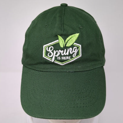 Spring is Here Strapback Hat Green One Size Adjustable Solid Hit Wear