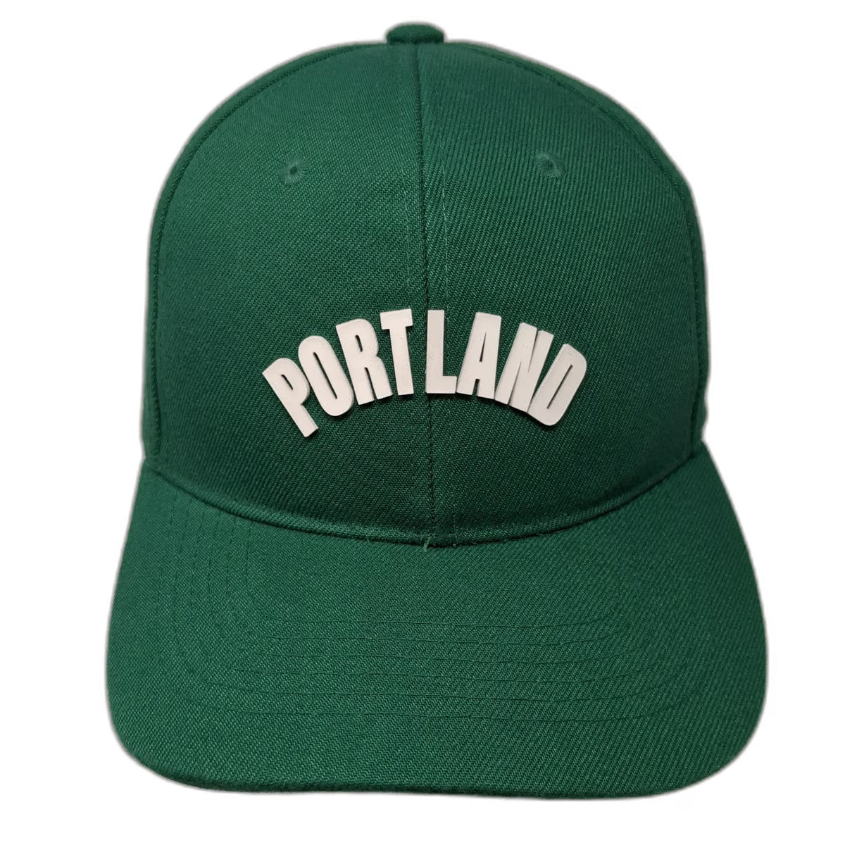 Portland Arched White Lettering Green One Size Baseball Cap Strapback Hat