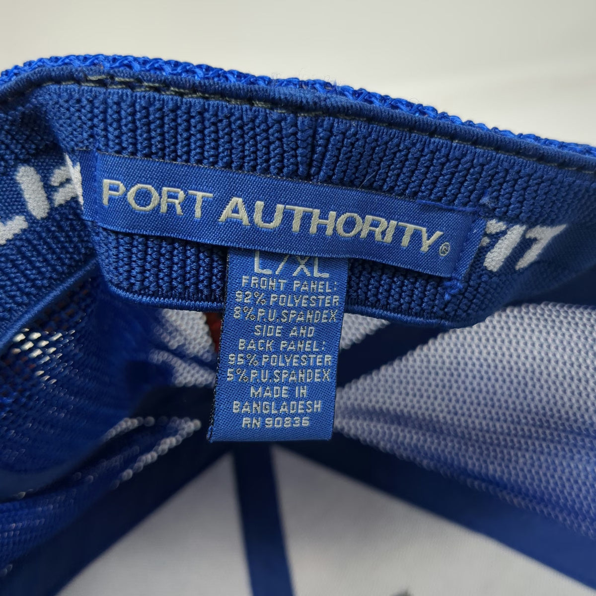 Port Authority Baseball Cap Gray Blue XL Starr General Contracting Fitted Hat