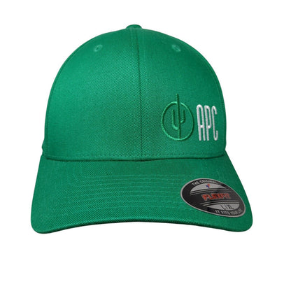 APC Fitted Hat Green L/XL Flexfit Embroidered Patriotic 6 Panel Yupoong
