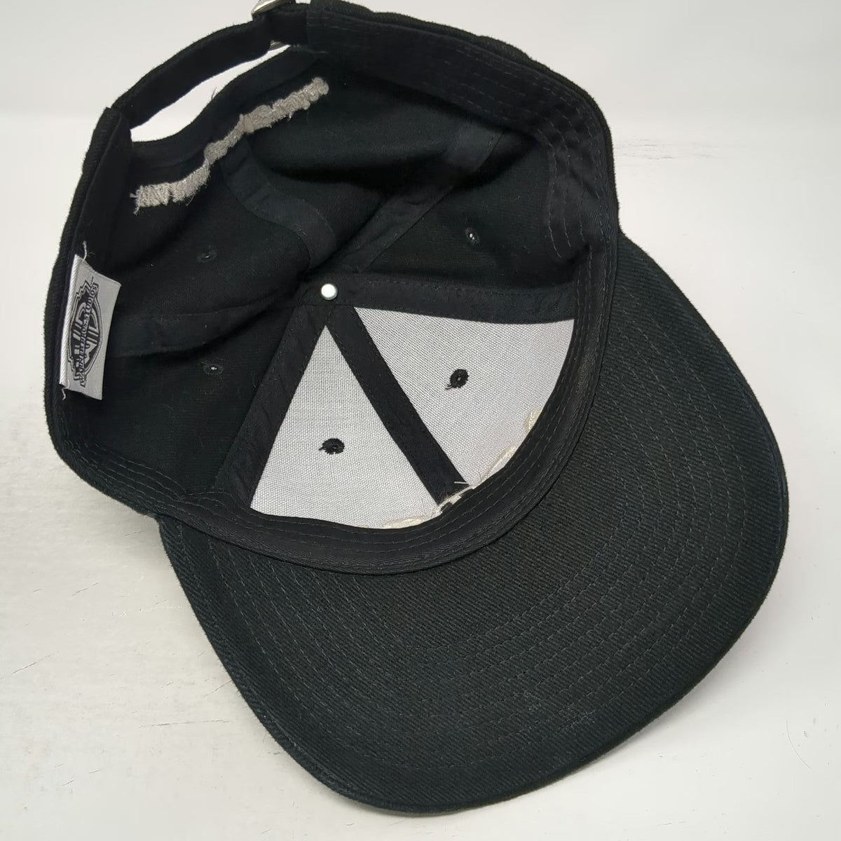 Warner Bros Studios Actor Logo Baseball Cap Black One Size Hat Slideback Buckle
