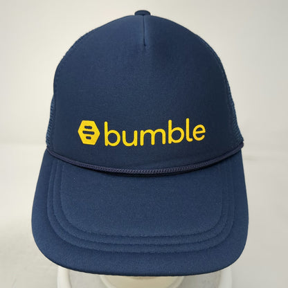 Bumble App Logo Blue Trucker Hat One Size Mesh Back Snapback Foam Front Rope