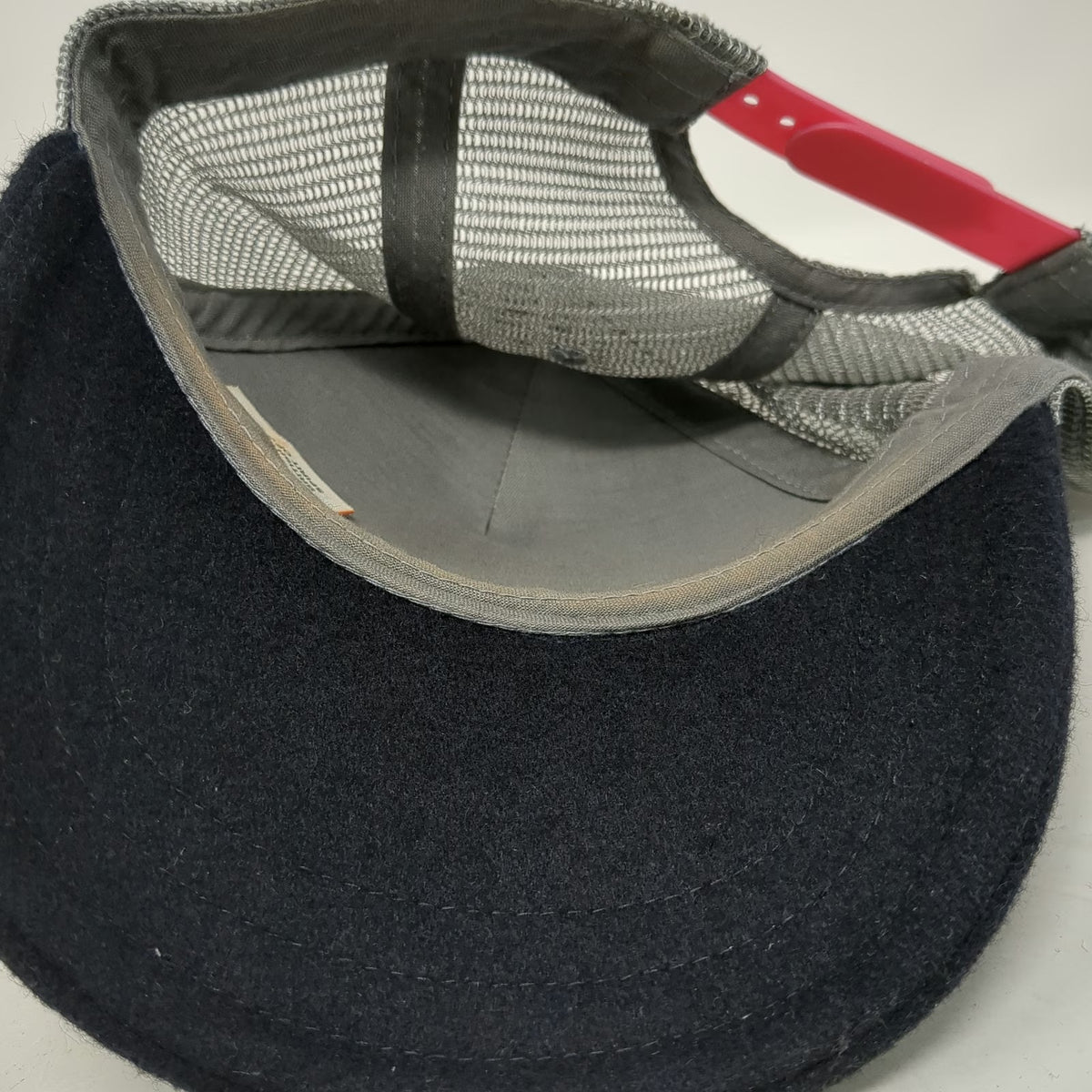 Superdry Trucker Hat Gray Blue Pink One Size Mesh Back Snapback Athletic 89 Wool