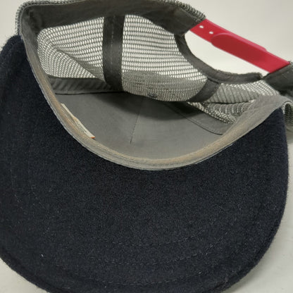 Superdry Trucker Hat Gray Blue Pink One Size Mesh Back Snapback Athletic 89 Wool