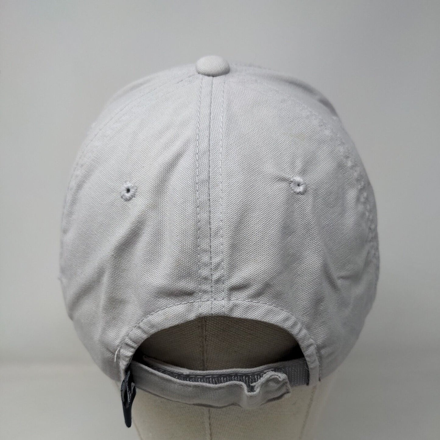 American Flag Patch Strapback Hat Gray One Size Adjustable 6 Panel