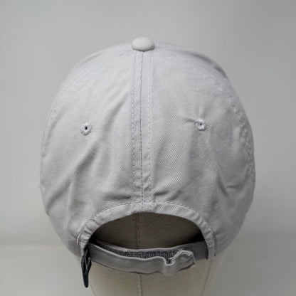 American Flag Patch Strapback Hat Gray One Size Adjustable 6 Panel