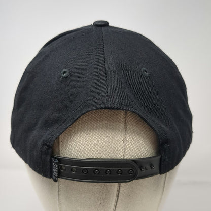 Staple Snapback Black One Size Script Logo Embroidery Thread Beast Cotton Hat