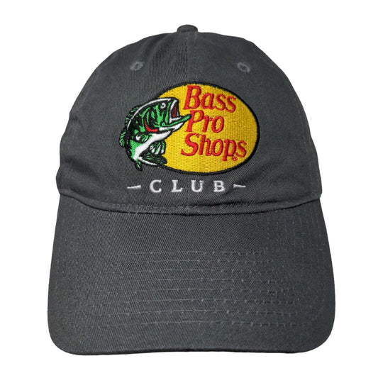 Bass Pro Shops Club Slideback Hat Gray One Size Embroidered 6 Panel Cotton