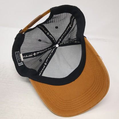 KAVU Trucker Hat Orange White Mountain One Size Mesh Snapback Outdoor Cap