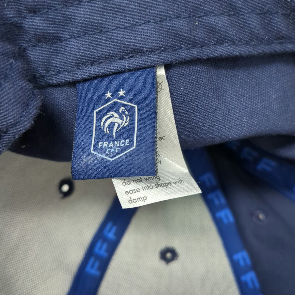 France National Team Soccer FFF Blue Cap One Size Rooster 2 Stars Strapback Hat