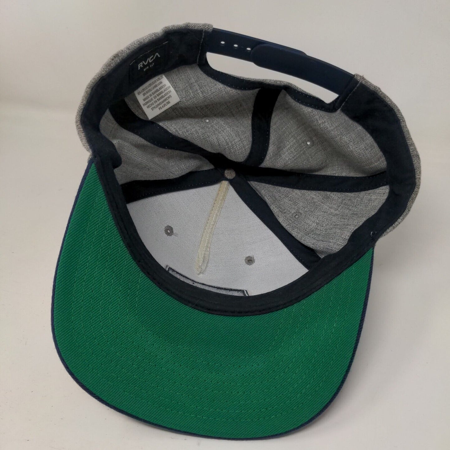 RVCA Snapback Hat Multicolor One Size Mid Fit Adjustable Embroidered 6 Panel