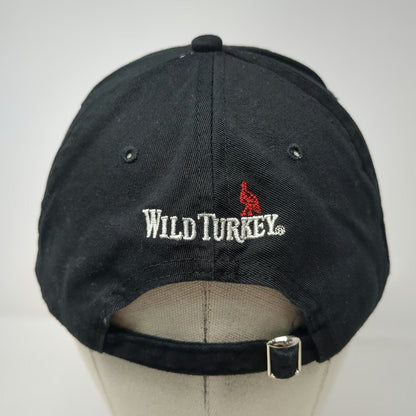 Wild Turkey Baseball Cap Black One Size Embroidered Logo Slideback Bourbon Hat