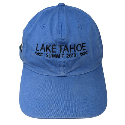 Lake Tahoe Summit 2013 Slideback Hat Blue One Size Solid Ahead Vintage
