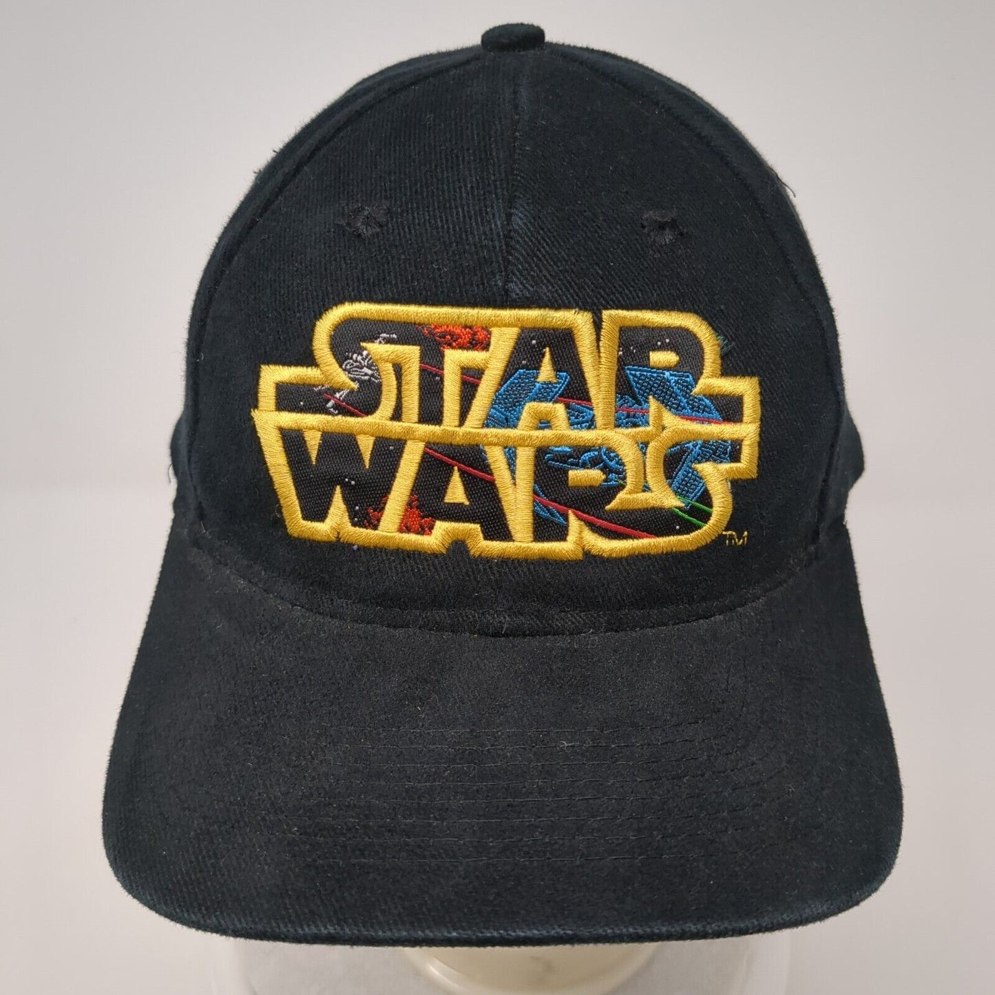Star Wars Snapback Hat Black One Size Adjustable Embroidered Vented Holes