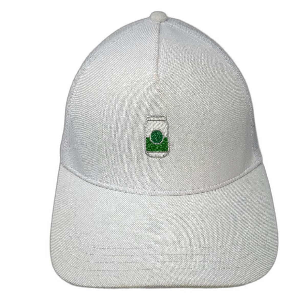 Spindrift Trucker Hat White One Size Mesh Back Snapback Recycled Polyester