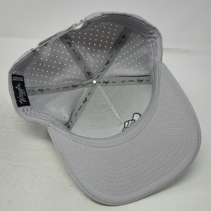 Waggle Trucker Hat Gray One Size Duck Embroidery Perforated Golf Snapback Hat