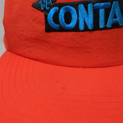 3-2-1 Contact 5 Panel Red Hat Nylon Snapback TV Show Embroidered Logo Vintage
