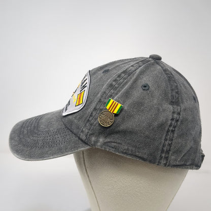 Cobra Baseball Cap Gray One Size Vietnam Veteran Patch Service Medal Pin hat