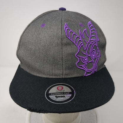 Spyro Purple Dragon Snapback Hat Gray One Size Adjustable Numskull