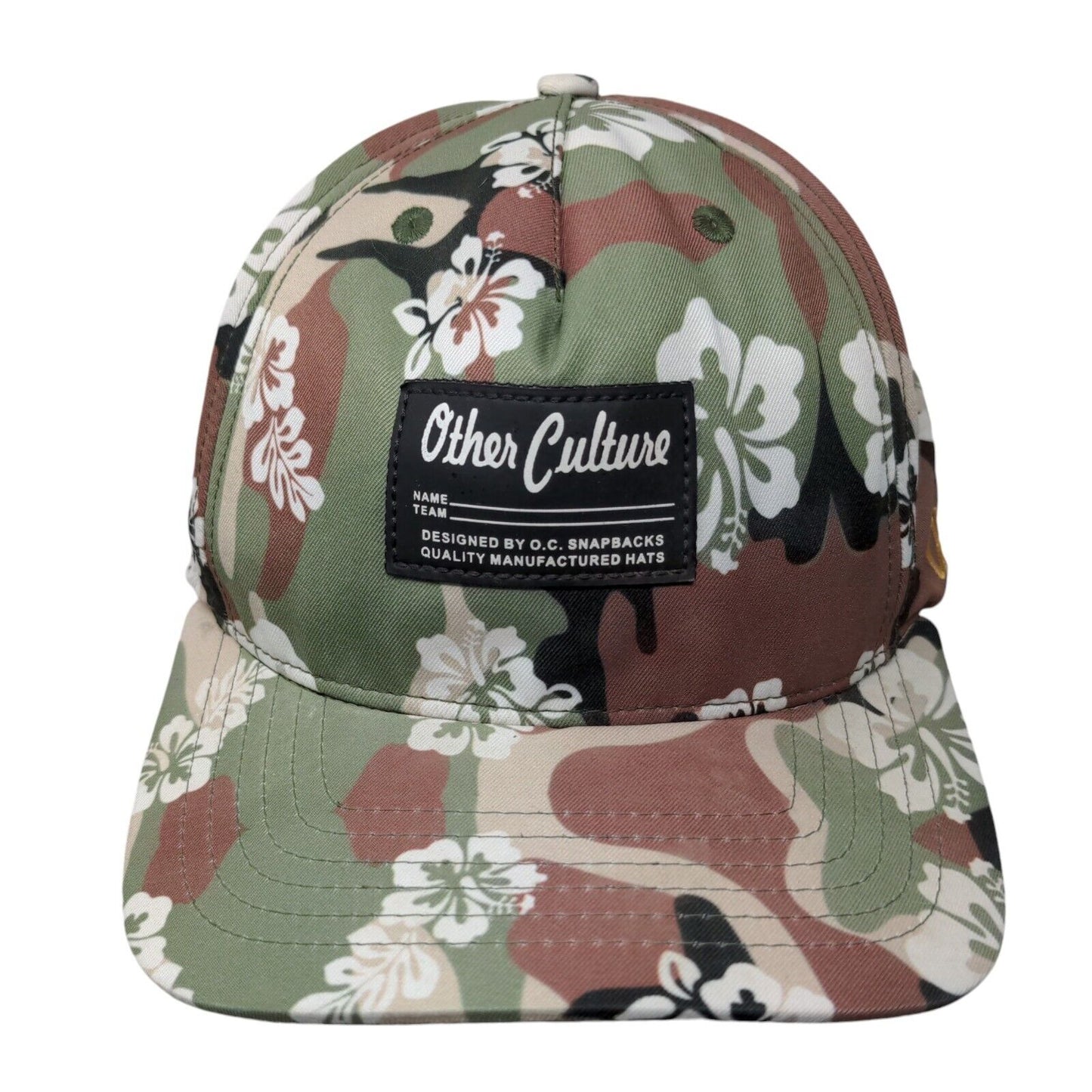Other Culture Patch Snapback Hat Camo OSFA Floral Hibiscus Hawaiian