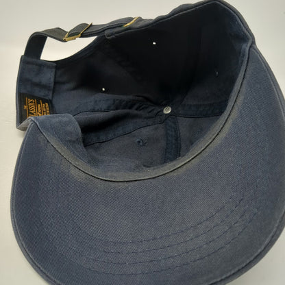 Yupoong Stio Flower Embroidery Blue Baseball Cap One Size Cotton Hat Slideback