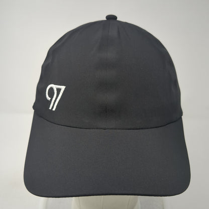 97 Strapback Baseball Cap Black One Size Adjustable Embroidered AS Colour
