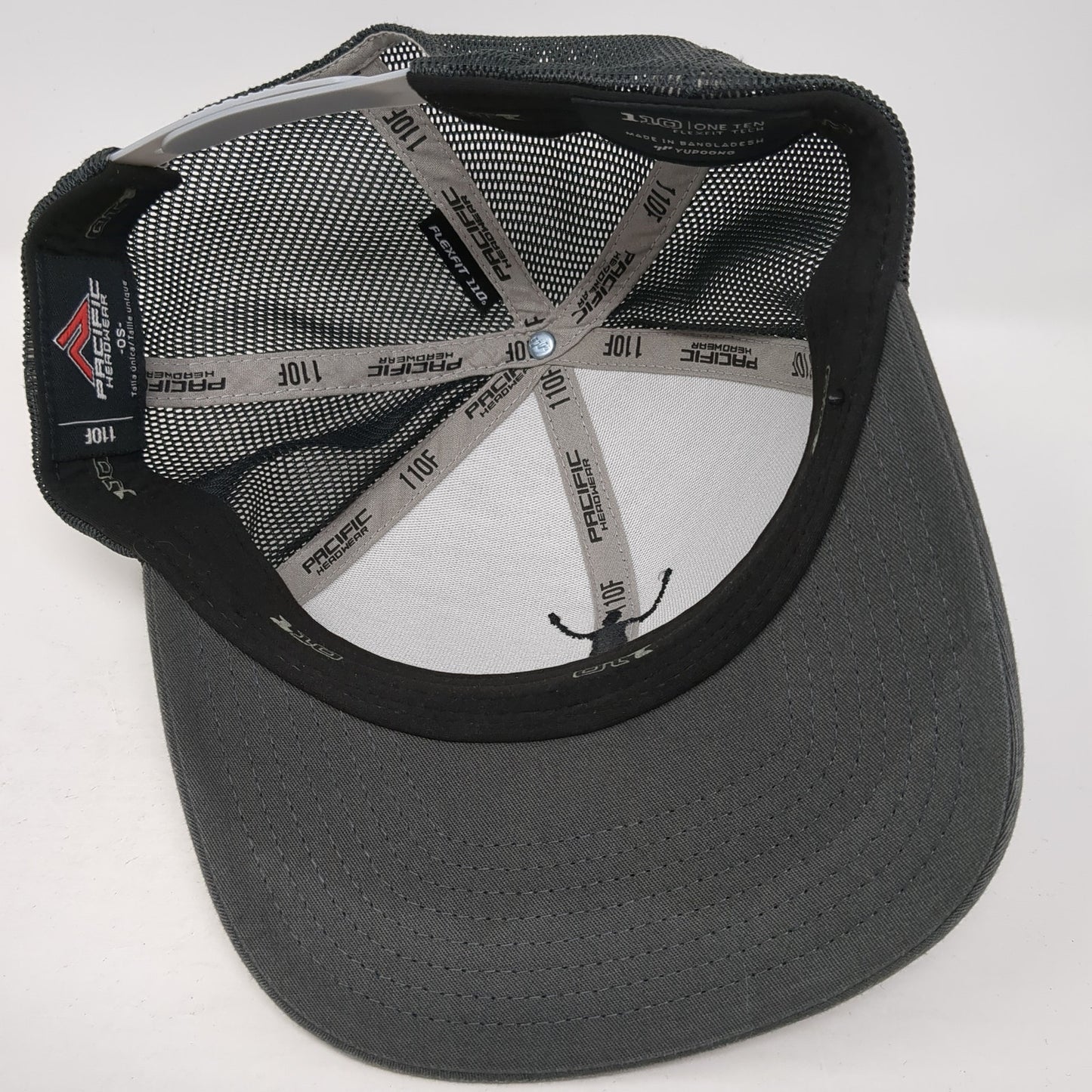 JCSAF Snapback Mesh Back Trucker Hat Gray One Size Pacific Headwear