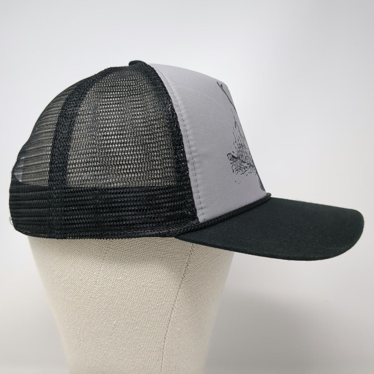 Dakine Trucker Hat Black One Size Mesh Back Rope Snapback Deer Graphic Outdoor