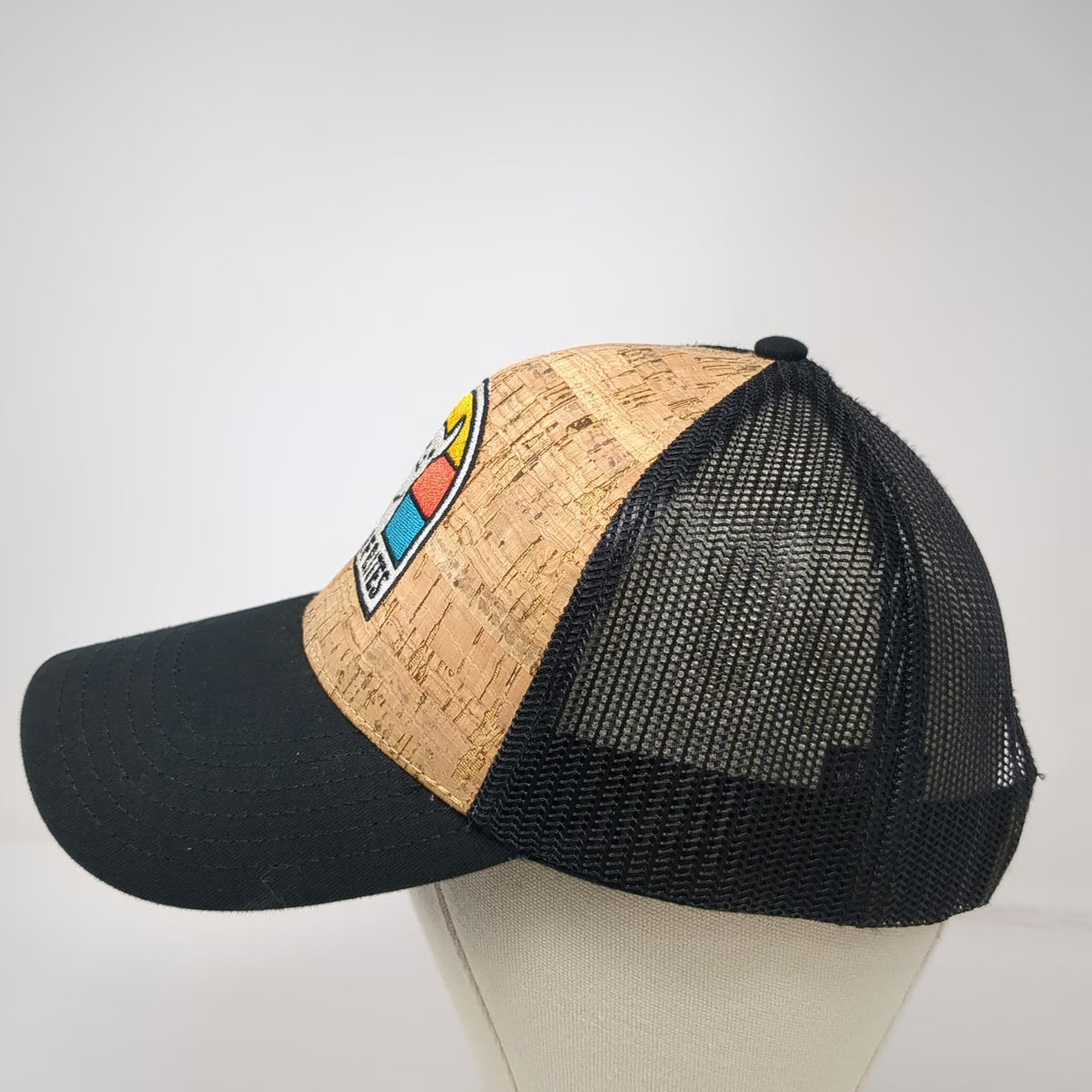 Otto Trucker Hat Brown One Size Cork Mesh Snapback Fusion Frites Llama Patch