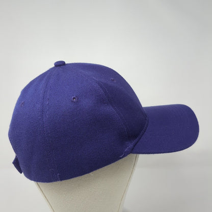Unbranded Strapback Hat Purple One Size Adjustable 6 Panel Blank Solid