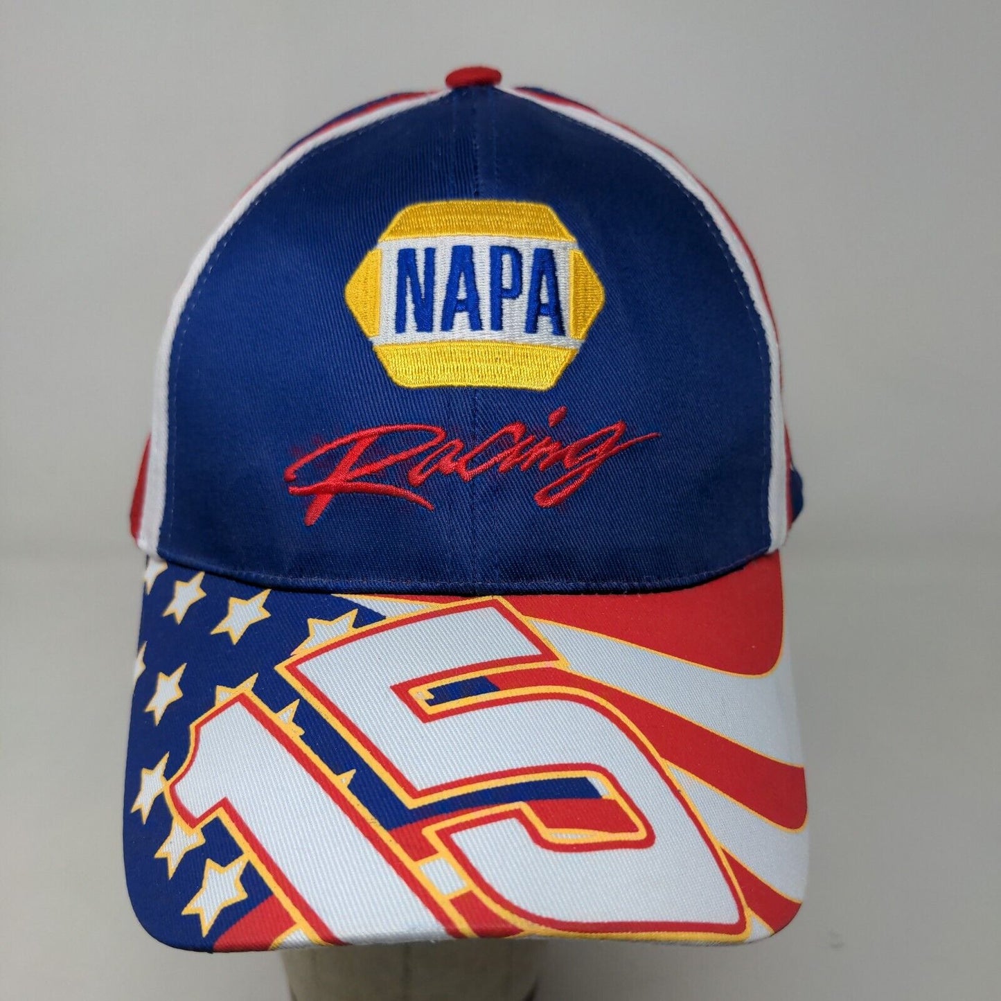 NAPA Racing Men's Strapback Hat Multicolor OSFM #15 Embroidered Logo Cotton