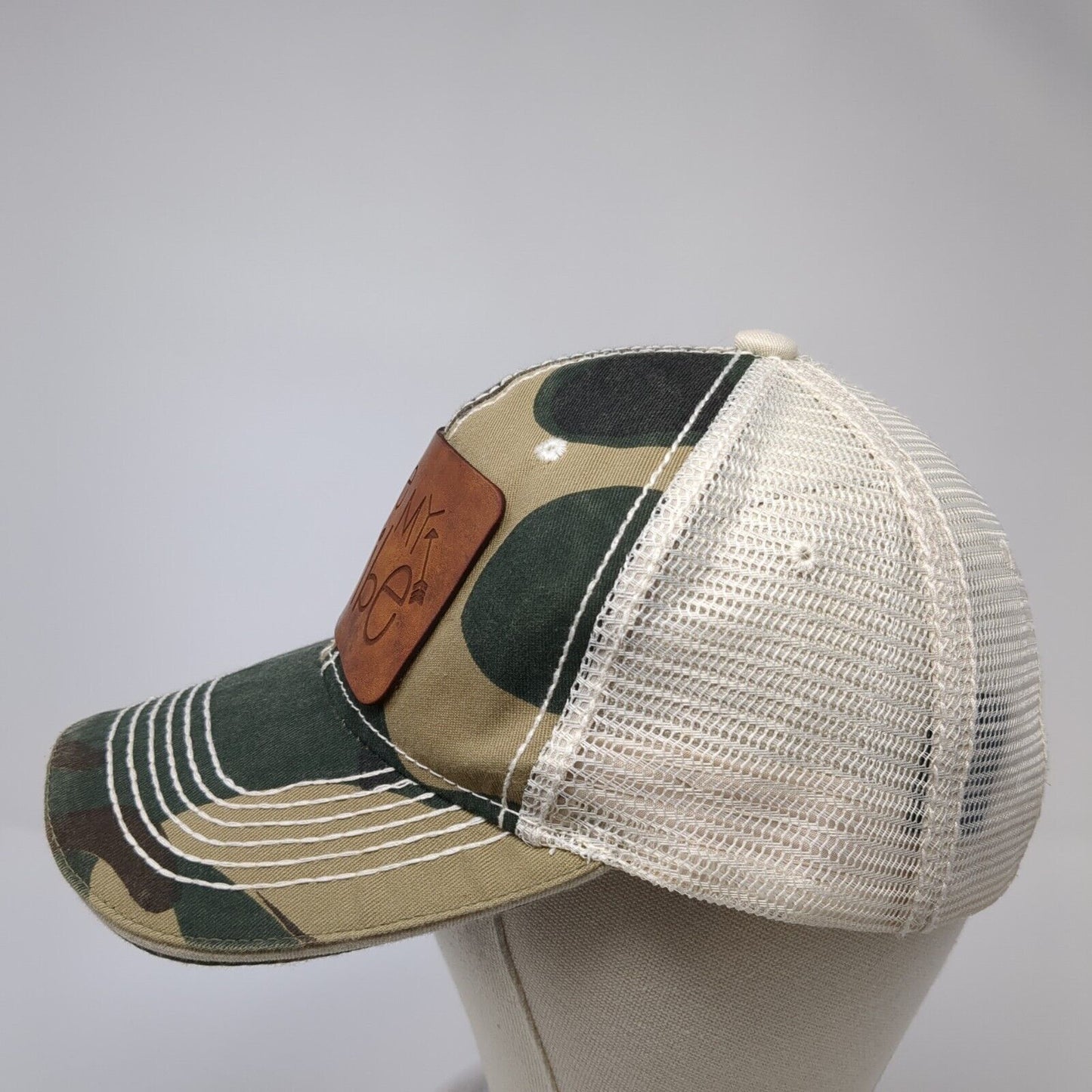 Love My Tribe Patch Strapback Trucker Hat Camo One Size Mesh Back