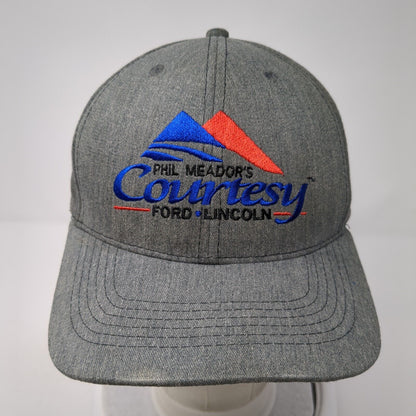 Phil Meador's Courtesy Ford Lincoln Strapback Hat Gray One Size Adjustable