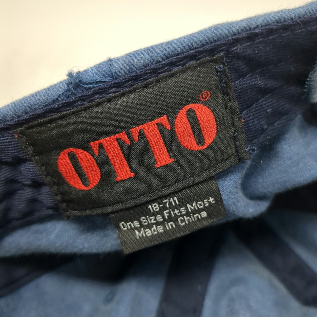Otto Baseball Cap Blue One Size Sirena Del Mar Logo Strapback Cotton Hat